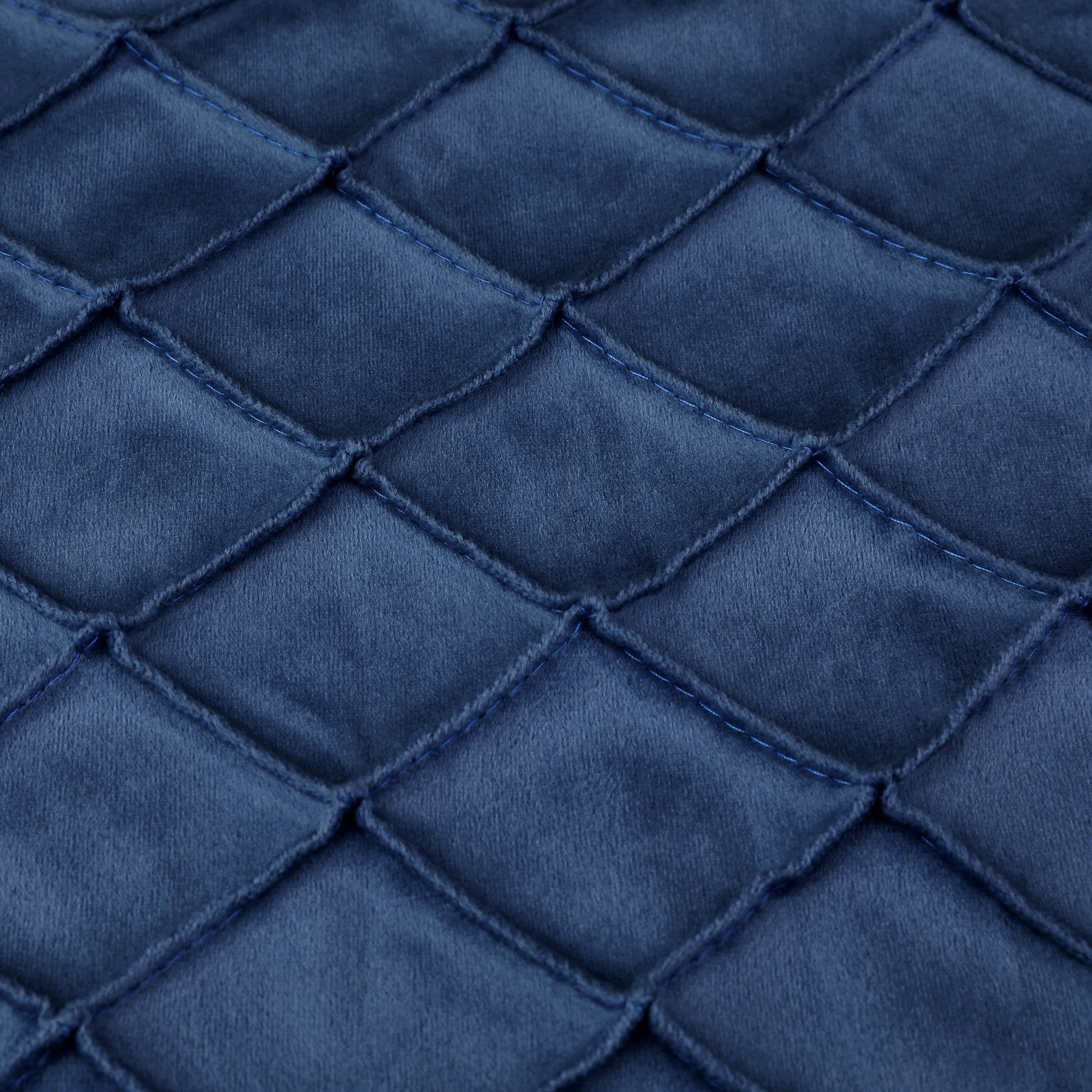 Unique Bargains Velvet Decorative Pillow Covers Geometric Textured Cushion Covers 2 Pcs Navy Blue 12" x 20"