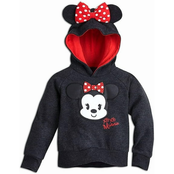 Disney Kids Minnie Mouse Cutie Hooded Fleece Pullover Size 4