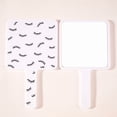 thumbnail image 1 of Miroir de Maquillage Portatif Carré Blanc avec Poignée Durable, 9*15.8cm Miroir en Plastique Compact Portable pour Étudiants, Retouches en Déplacement & Application Précise de Maquillage, Miroir de Bureau et de Voyage Léger, 1 of 6