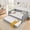 Black + MDF, variant on Full‑Size Daybed, Gingham Upholstered 3‑in‑1 Versatile Convertible Sofa Bed with Pull‑Out Trundle & Side Storage Pockets, Ideal for Multiple Room Layouts and Small‑Space Living-Green
