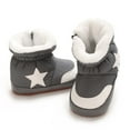 thumbnail image 3 of Ketyyh-chn99 Baby Girls Boys Booties Fall Shoes Baby Booties Newborn Girl Boy shoes Infant Fleece Cozy Lining Winter Warm Ankle Boots Rubber Sole Anti-Slip Grey,13 lnfant, 3 of 5