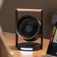 thumbnail image 4 of Ventilador De Escritorio USB Nocturno 5 Velocidades Mesa Portátil Silenciosa De Madera, 4 of 7