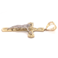 thumbnail image 2 of 10k Two Tone Crucifix Pendant, 2 of 2