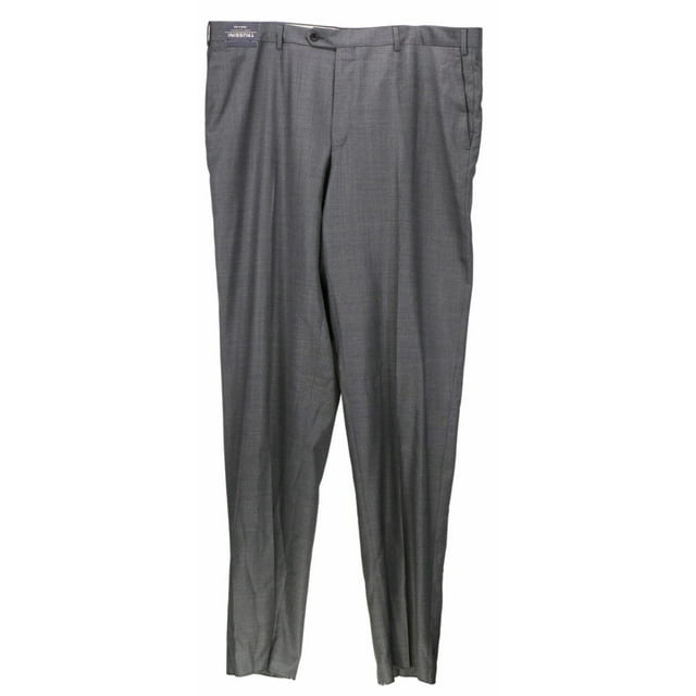 Trussini Men's Dark Grey Linea Classico Wool Dress Pant Pants & Capri - 46