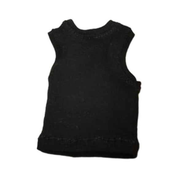 Esquirla 1/6 T Shirt Sleeveless Vest Miniature Clothing for 12 inch Figures Body Accs Black