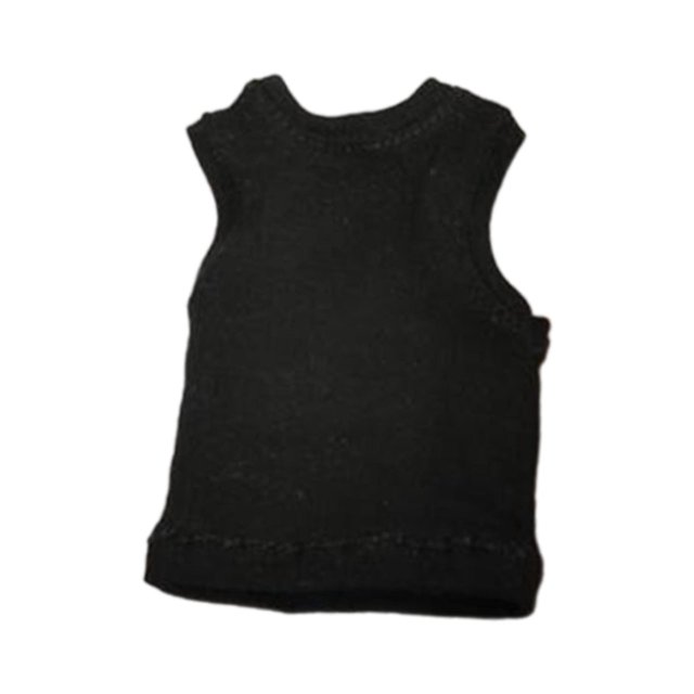 Ropa de chaleco a escala 1/6 CUTICAT Ropa para muñecas de 12 pulgadas Negro