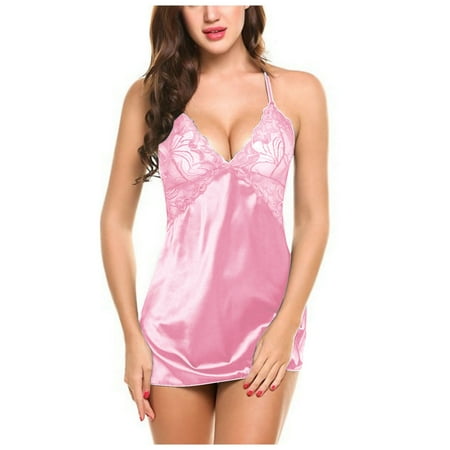 Sexy Nightgown For Women Babydoll Dress For Women Pink Lingerie Mesh Dress Women s Exotic Lingerie Sets