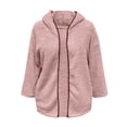 thumbnail image 5 of HBFAGFB Veste Chandail pour Femmes Cardigan à Capuche Confortable à Manches Longues Rose Taille TG, 5 of 5