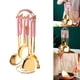 thumbnail image 4 of Juego de utensilios de cocina de 7 piezas estilo INS con soporte giratorio para cocina Rosa, 4 of 8