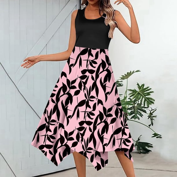WILLBEST Vestido Largo De Verano Para Mujer, Informal, Fluido, Floral, Elegante, Chaleco Largo