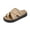Brown_008, variant on Women Toe Ring Platform Slide Sandals, Crisscross Ruched Strap Slip On Shoes, Comfortable Casual Summer Footwear for Beach and Daily Wear White 7(EU-38)
