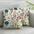 thumbnail image 3 of PHYHOO Short Plush Pillow Covers Colorful Floral Square Pillow Case for Bedroom, Sofa, Car Decoration Both Sides, 3 of 5