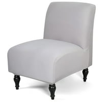 Chair Cover Slipcover，Slipper Chair Stretch Spandex Removable for Armless Chair Furniture Protector Covers for Living Dining Room Hotel (Light Gray, )