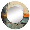 thumbnail image 2 of Designart "Contemporary Seaside Enigmatic Dawn I" Beach Round Mirror Wall Decor Coastal - Large Grey Round Office Mirror - Round Mirror - 29" x 29", 2 of 6