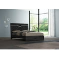thumbnail image 1 of K-Living Stark King Size Bed with Angley Grey Lacquer Finish and Accent Led Lights, 1 of 3