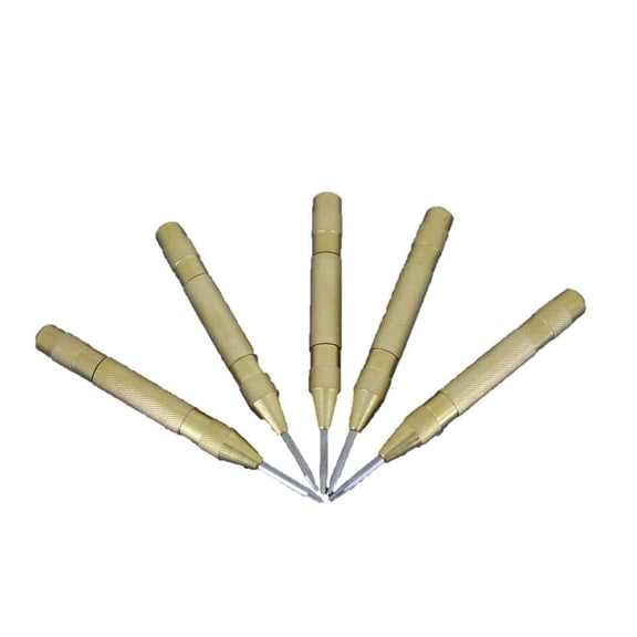 TEMO 5 pc Spring Loaded Automatic Center Hole Punch