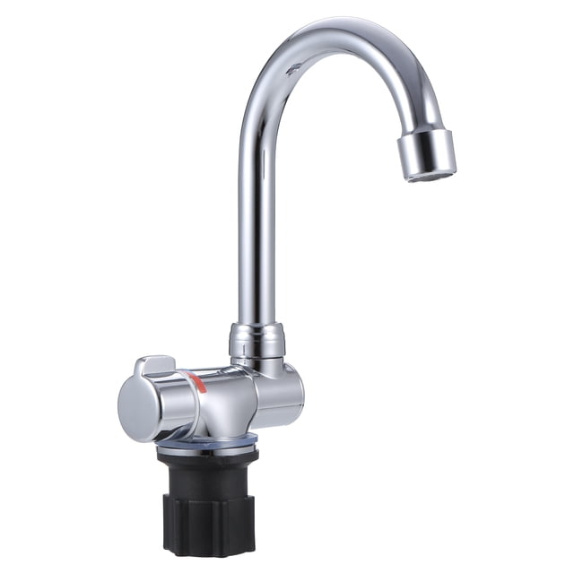 Mistaha Foldable Kitchen Rotation Bathroom Bar Sink Water Taps Single-Handle Cold & Hot Water Mixer Copper Swivel for RV Caravan Camper Marine Boat Camping