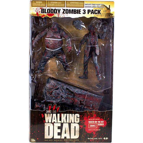 McFarlane Toys The Walking Dead Series Two Bloody Zombie Action Figures, 3 Pack