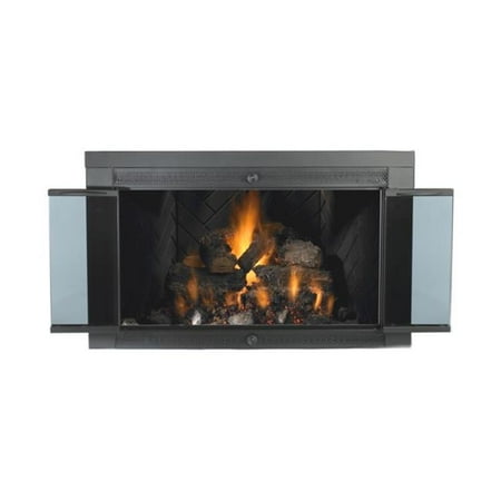 Mr. Flame 70160 Black Finish Smoked 40 X 25 in. Fireplace Smoked Glass
