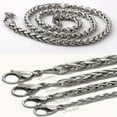 thumbnail image 5 of 3/4/5/6MM 18-36" MEN Silver Stainless Steel Wheat Braided Chain Necklace, 5 of 9