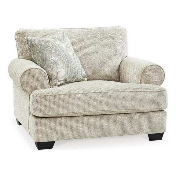 Bowery Hill Contemporary 53"W x 45"D x 39"H Polyester Beige Oversized Chair