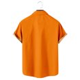 thumbnail image 4 of Tops Para Hombre Tops Con Estampado Navideño Cuello en V Manga Corta Copa de Vino Camisa Informal Con Bolsillos Odeerbi ODB181718, 4 of 5