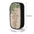 thumbnail image 4 of XMXY Vintage Watercolor Flowers Large Capacity Pencil Case, Portable Pencil Bags with Compartments Zipper Black, 4 of 7