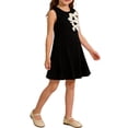 thumbnail image 3 of Edvintorg Vacation Dresses for Girls Cute Sleeveless Crew Neck Loose Beach Sundress with Bowknot Summer Girls Dress Size 3-8, 3 of 8