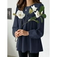 thumbnail image 4 of ZANZEA Women Cotton Long sleeve Shirt Blouse Solid Color Fashion Top, 4 of 5