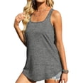 thumbnail image 2 of hirigin Women Summer Tank Tops, Adults Sleeveless Solid Color Square Neckline Pullover Shirt Vest, 2 of 5