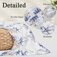 thumbnail image 6 of Starfish Throw Pillow Cover, Pillowcase Protectors with Zipper, Breathable Decorative Lumbar Pillow Case Cover, Blue Ocean Coastal Coral Shell Nautical Boat Pillow Shams for Couch Sofa 12x20Inch, 6 of 8