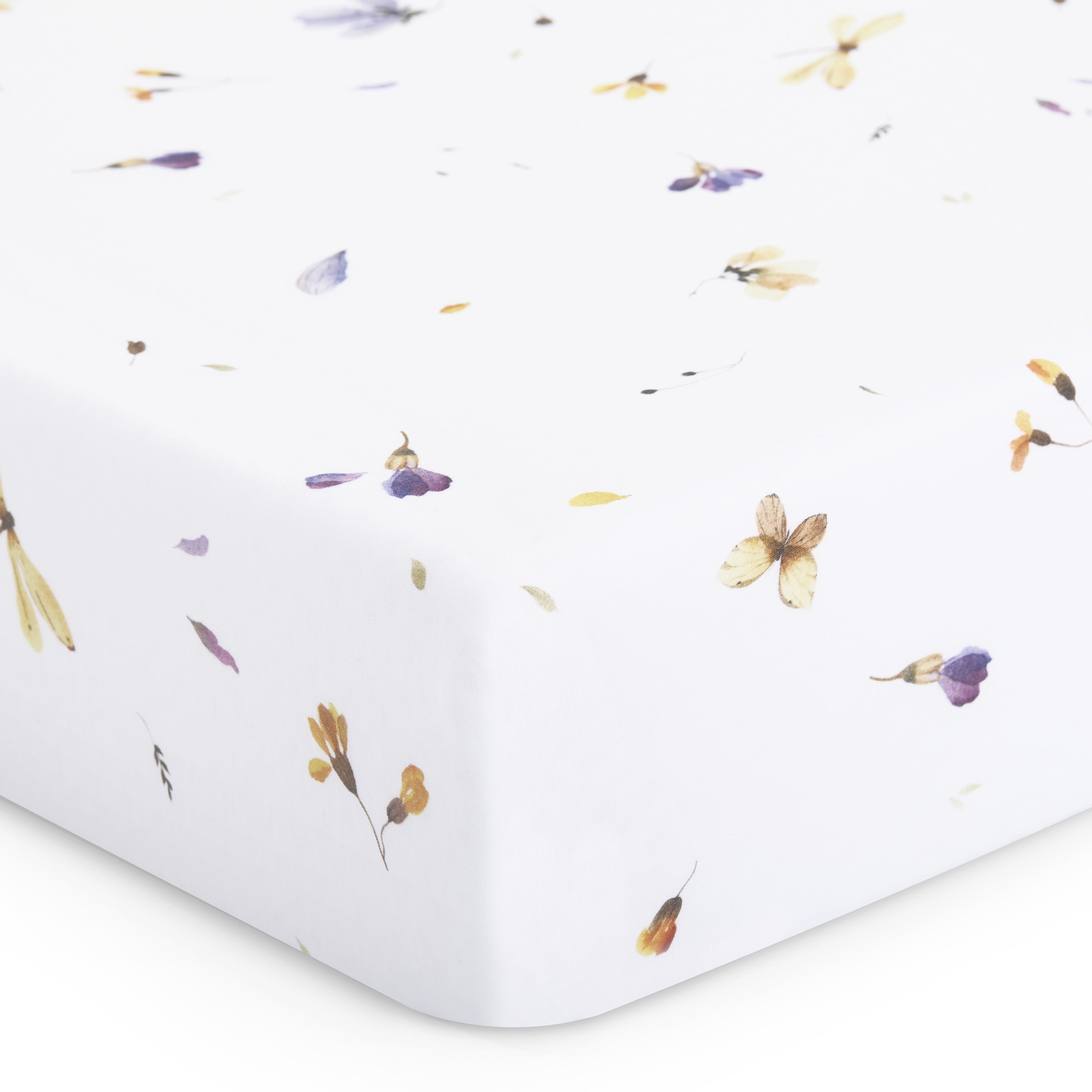 Evolur Be Wild Collection ( 2pc Sheet Set ), Iris Dark Purple & Flower Print