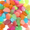 thumbnail image 4 of 100pcs Fish Tank Fluorescent Pebble Garden Parterre Decor Glow Stone Green, 4 of 9