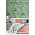 thumbnail image 2 of NextWall  Lily Pond Peel and Stick Wallpaper 20.5 in. W x 18 ft. L - Olive & Sky Blue, 2 of 8
