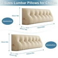 thumbnail image 6 of TOPCHANCES Large Bed Wedge Pillow, Headboard Triangular Backrest Reading Pillow with a Side Pocket(Apricot, 59 x 7.8 x 20 inch), 6 of 8