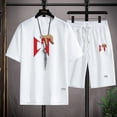 thumbnail image 4 of Conjunto de camiseta y pantalones cortos transpirables de Corridos Tumbados de moda de verano para hombre Conjunto de chándal Natanael Cano Conjunto de ropa de hip hop Harajuku, 4 of 4