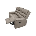 thumbnail image 6 of Light Brown Burlap Fabric 1pc Motion Recliner Sofa Plush Cushion Couch Living Room Furniture, 6 of 9