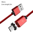 thumbnail image 1 of Essager Phone Cable de carga rápida Sincronización de datos de teléfono móvil Cable de diseño trenzado, Rojo, para Android, 2m Methold EL5296-11, 1 of 2