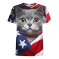 thumbnail image 4 of Mens 4th of July Shirts 250th Anniversary American Flag Eagle Short Sleeve T-Shirt Memorial Day Patriotic Tee Tops, 4 of 5
