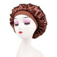 thumbnail image 2 of Silk Bonnet for Sleeping,Hair Wrap Satin Bonnets Shower Cap for Black Women Men, Elastic Wide Band Hair Bonnet Cap for Sleeping Curly Hair, 2 of 6