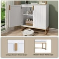 thumbnail image 6 of HLR 31.7" Kitchen Wood Accent Cabinet with 2 Doors, Sideboard with Storage for Dining Room, White, 6 of 7