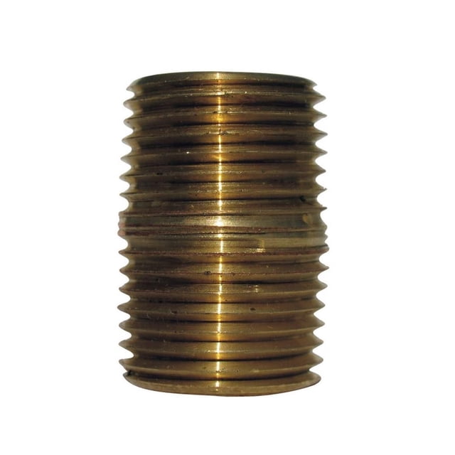 Homeplus+ Niple Corto de Latón 1/4" MPT x 1/4" MPT