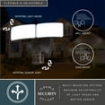 thumbnail image 6 of Vaxcel - Zeta - 30W 2 LED Outdoor Motion Sensor Flood Light In Contemporary, 6 of 14