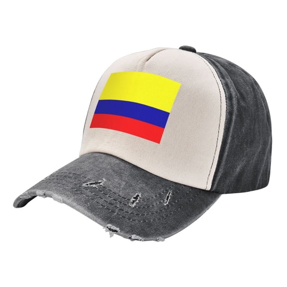 Men Women Colombian Flag Distressed Twill Cotton Baseball Cap Vintage Adjustable Dad Hat