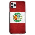 thumbnail image 1 of DistinctInk Clear Shockproof Hybrid Case for iPhone 13 (6.1" Screen) - TPU Bumper, Acrylic Back, Tempered Glass Screen Protector - Peru Old Flag - Show Your Love of Peru, 1 of 2