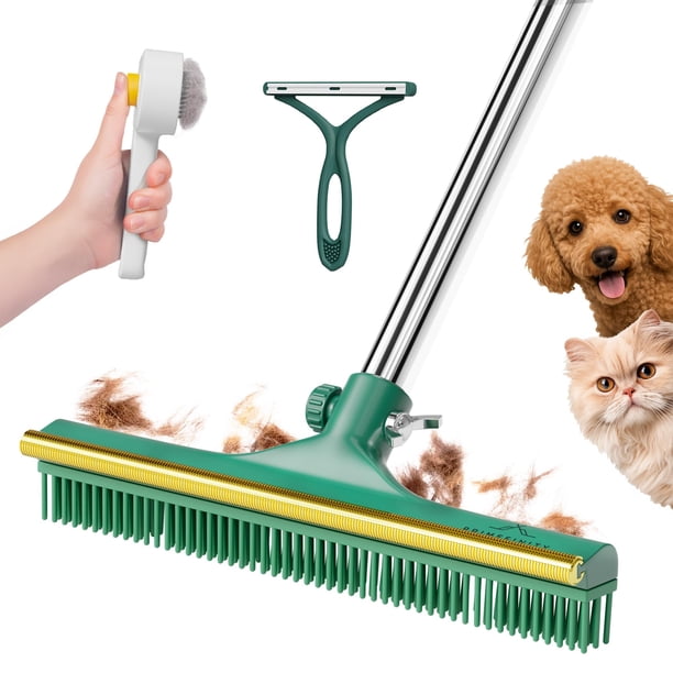 Rastrillo para alfombras PRIMEFINITY de 152 cm con mango resistente para pelo de mascotas