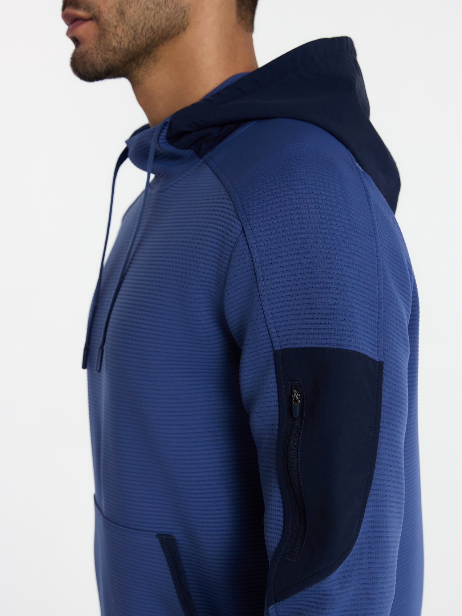 Athletic Works Men's and Big Men's Mix Media Hoodie, Sizes S-5XL