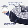 thumbnail image 4 of Washable Large Dog Beds for Medium Sized Dogs, Rectangle Pet Beds with Anti Slip Bottom, Cat Beds, Gray, 35"x25"x9", 4 of 9