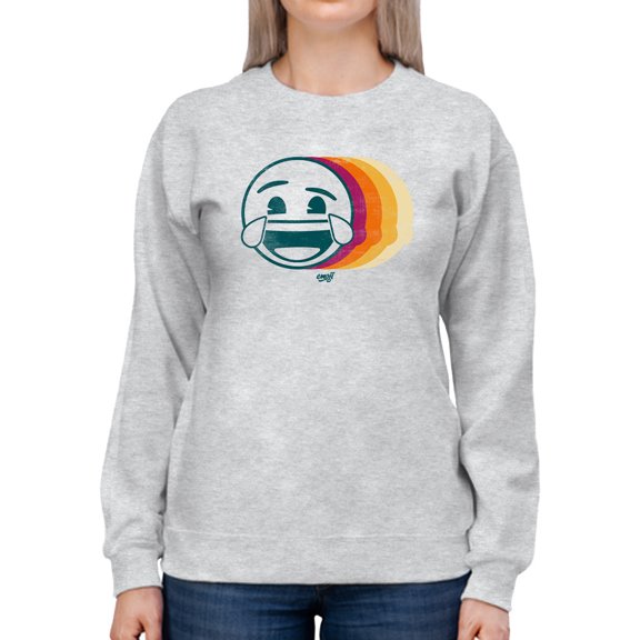 Laughing Layers - Retro Emoji Aesthetic Graphic Women's Sweatshirt