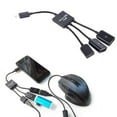 thumbnail image 1 of 3 in 1 USB OTG Cable Adapter  3 in 1 Micro USB HUB Adaptor with Power 3-Port Charging OTG Host Cable Cord Adapter Micro USB Hub USB OTG Extension Adapter for Smartphone and Tablet Black, 1 of 9